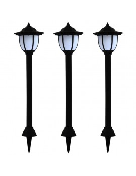 Outdoor Solar Lights 3 Pieces LED Black