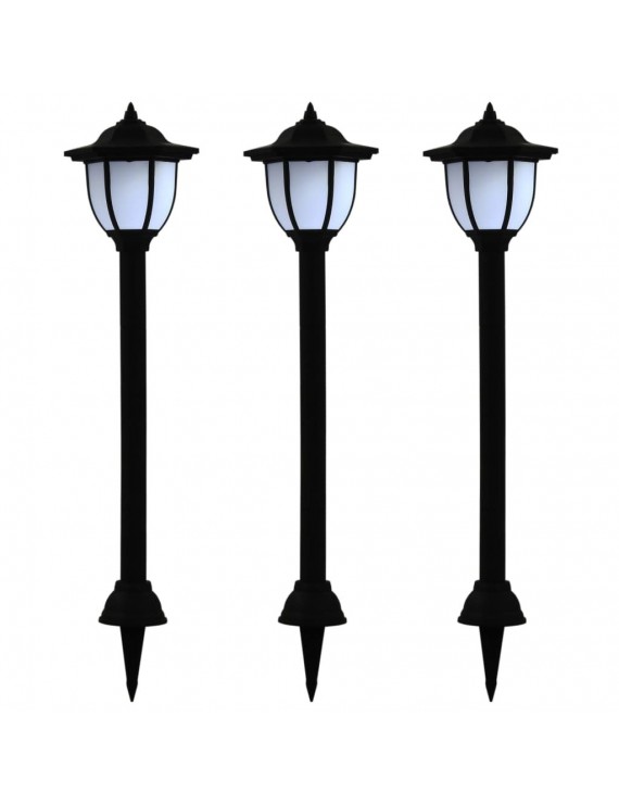 Outdoor Solar Lights 3 Pieces LED Black