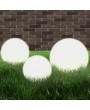 LED garden light set 3 pcs. Spherical 20/30/40 cm PMMA