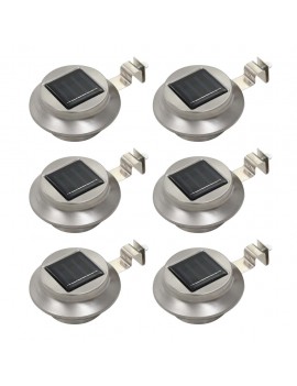 Outdoor solar lights 6 pieces LED round 12 cm white
