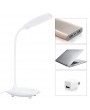Ultralight LED Desk Night Lamp 360° Flexible Rotatable Touching Control 3 Level Dimmable USB Charging Eye-caring Table Light for Studying Reading Working
