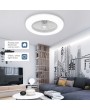 Ceiling Fan with Lighting LED Light Adjustable Wind Speed Dimmable with Remote Control Without Battery 36W Modern LED Ceiling Light for Bedroom Living Room Dining Room