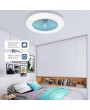 Ceiling Fan with Lighting LED Light Adjustable Wind Speed Dimmable with Remote Control Without Battery 36W Modern LED Ceiling Light for Bedroom Living Room Dining Room