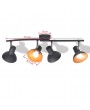 Ceiling Lamp for 4 Bulbs E27 Black and Gold