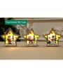 Portable Delicate Christmas Decoration Wooden Lighting Pendant Christmas Tree Decoration Pendant Five-Pointed Star Mode