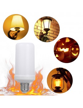 LEDs Flame Effect Light Bulb 4 Lighting Modes Flaming Lamp Gravity Induced Mode E27 Base for Home Party Decoration Halloween Christams Xmas Holiday Vocation Portable