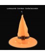 Portable Lighting Hat Halloween Dress Up Hat Lightweight Decoration Luminous Witch Hat Pink With Buckle