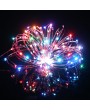 Tomshine 10M/33FT 100LEDs Starry Copper Wire String Extra Thin Bendable Flexible Multicolored Flashing Light Strip Christmas Holiday Festival Decorations US Plug