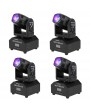 Lixada LED Stage Effect Lamp Total 50W Rotating Moving Head DMX512 Sound Activated Master-slave Auto Running 11/13 Channels RGBW Color Changing Beam Light for Disco KTV Club Party