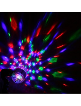 RGB Dual-head Rotary LED Stage Light Small Magic Ball Lamp Lighting for Glow Party Dance Floor Disc E27