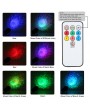 9W Mini RGB Water Wave Ripple Effect LED Stage Light  Speed Adjustable 7 Colors  Lamp with IR Remote Support Static Color Auto-run RGB Flash for KTV Party Club Disco Pub Bar Banquet School Show Home Entertainment