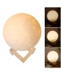 3D Printing Moon Light Bedroom Decor with Wooden Stand--9cm