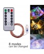 Portable USB Charge INS Stars Of Heaven Decoration Flashing 10 Meters 100 Bulbs 8 Light Functions Copper Wire String Light With Remote Control