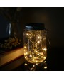 Mason Jar Solar Lantern Lights Waterproof 20LEDs Lid Lamp Starry Fairy Light Creative Copper Wire String Outdoor Decor Patio Garden Decor 2m 20LED