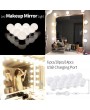 LED Vanity Mirror Lights Kit with 14 Dimmable Light Bulbs for Makeup Vanity Table Set in Dressing Room Lighting Fixture Strips Retractable Wire USB Power Supply White