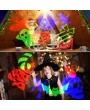 AC85V-265V LEDs 12Patterns Projector Light RGB Effect Stage Atmosphere Lamp for Christmas Halloween Holiday Party Home Decor Decoration