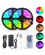 Tomshine 2x5m 300leds RGB Strip Lights Kit with 44 Keys IR Remote Controller Dimmable Color Changing Rope Lights IP65 Water-resistant for Home Kitchen Christmas Decorations