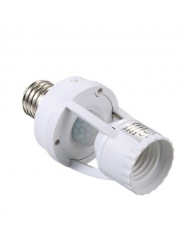 Sensitive PIR Motion Sensor E27 LED Bulb Base Socket Infrafed Automatic  Light Lamp Holder Switch for Walk-in Closet Laundry Room Garage Bathroom Aisle Stair